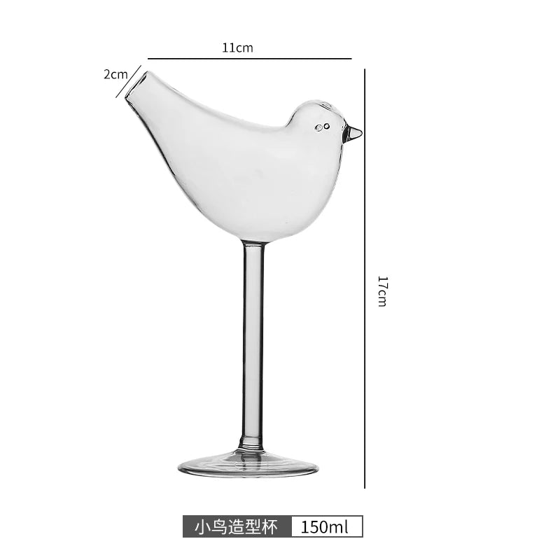 Bird Shaped Cocktail Glass