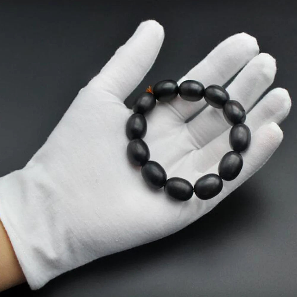 Men Women Full Finger Etiquette White Cotton Gloves Waiters/Drivers/Jewelry/Workers Mittens Sweat Absorption Gloves