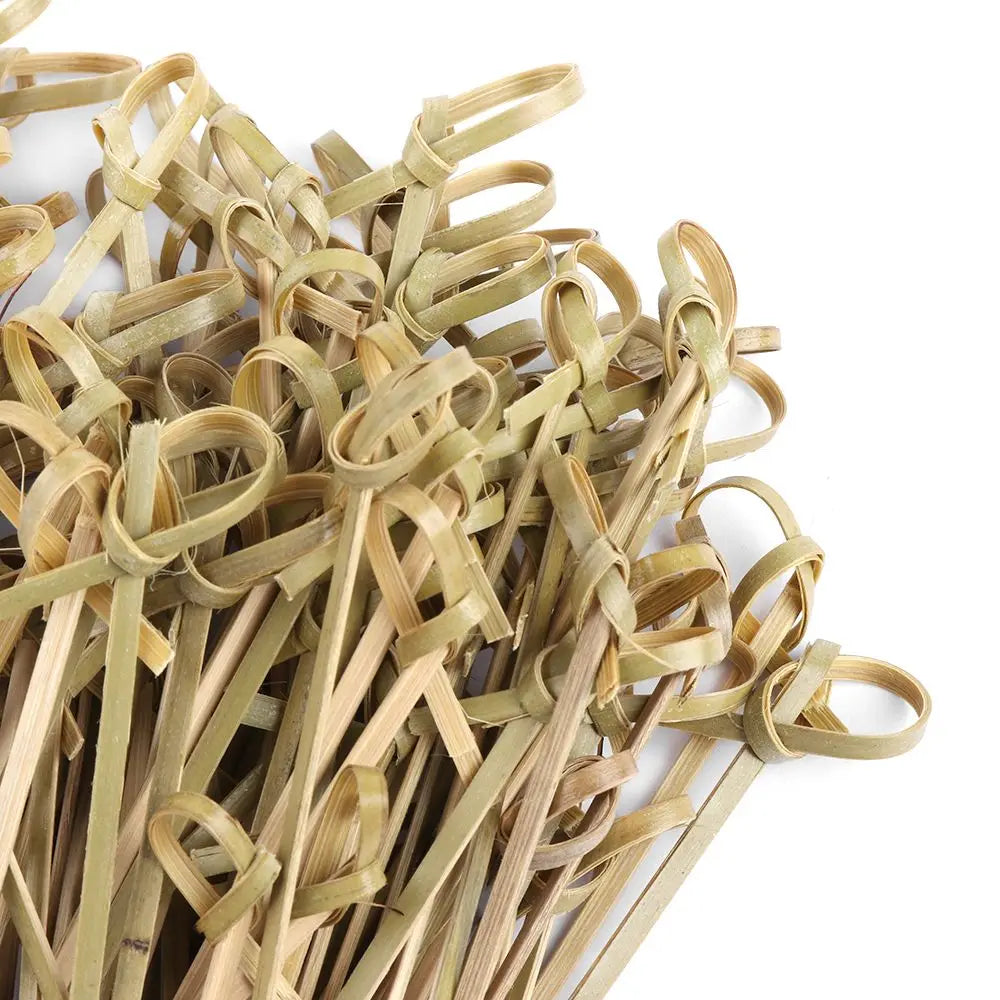 100pcs Disposable Bar Bamboo Knot Skewers
