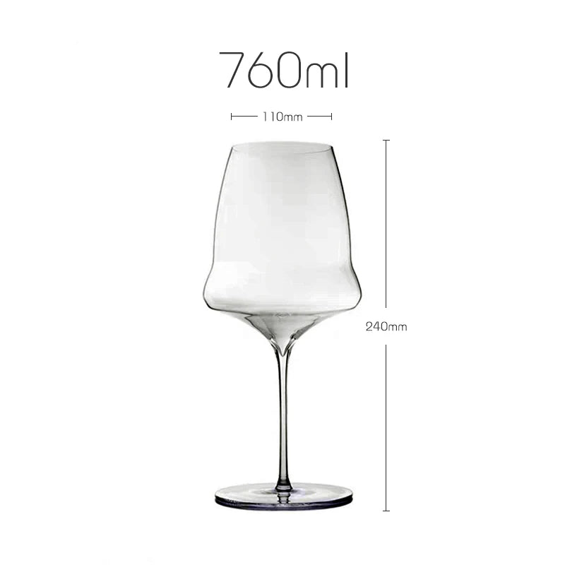 Bartender Black Crystal Wine Glass