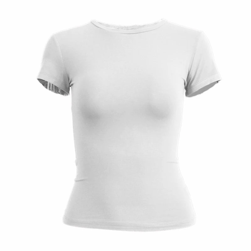 Woman Short Sleeve T-shirt Slim Fit Top