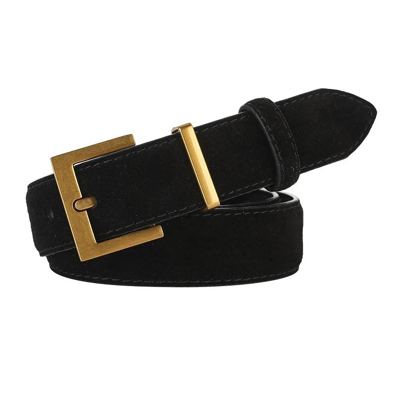 New Luxury Double Genuine Leather Belt for Women