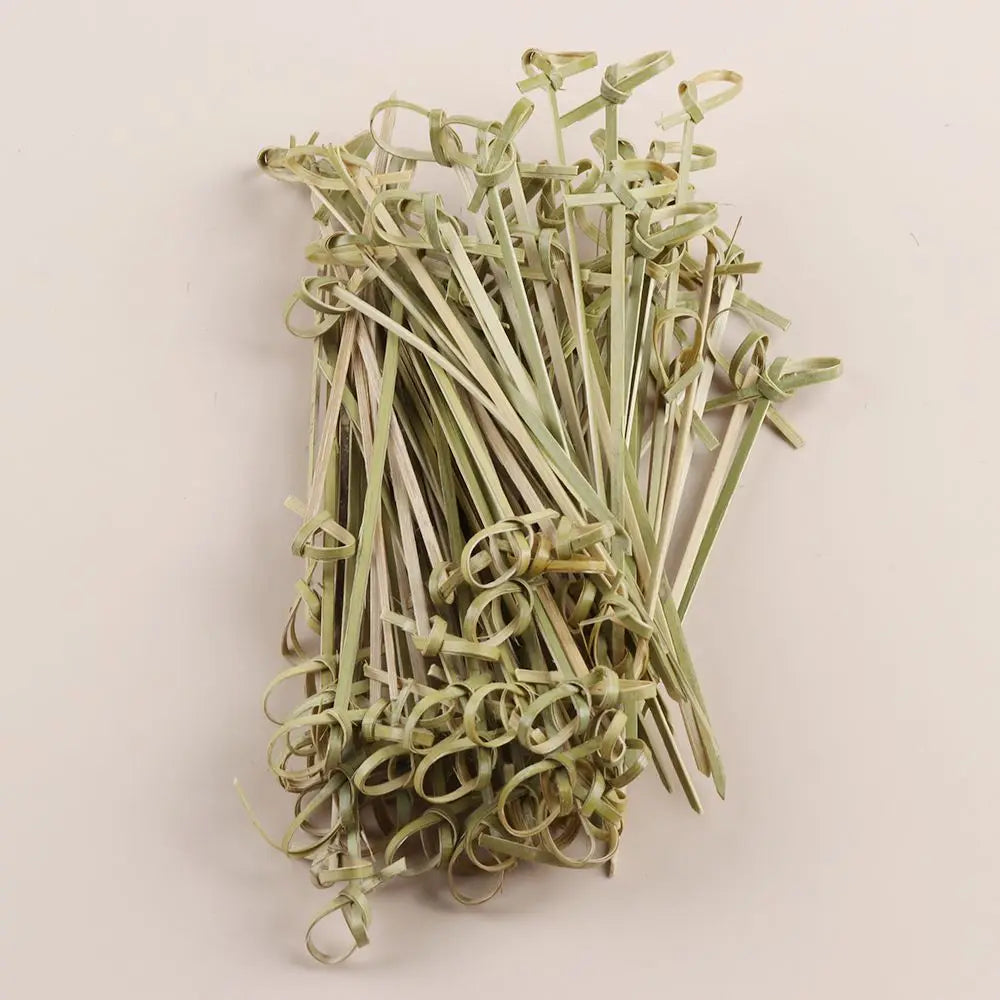 100pcs Disposable Bar Bamboo Knot Skewers