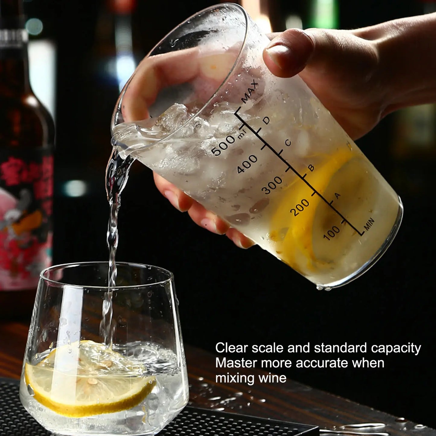 500/700ml Cocktail Shaker Transparent Mixing Glass