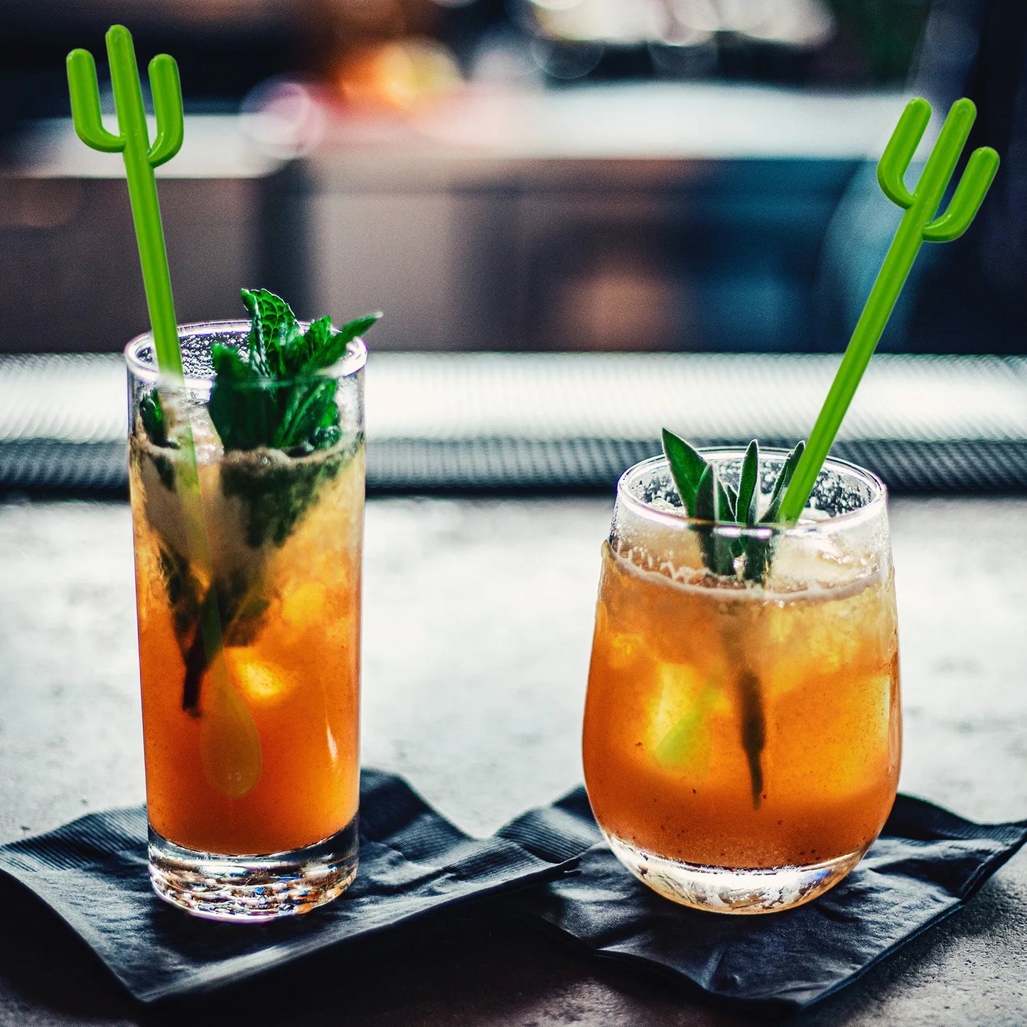 Plastic Cocktail Bar Character Sticks