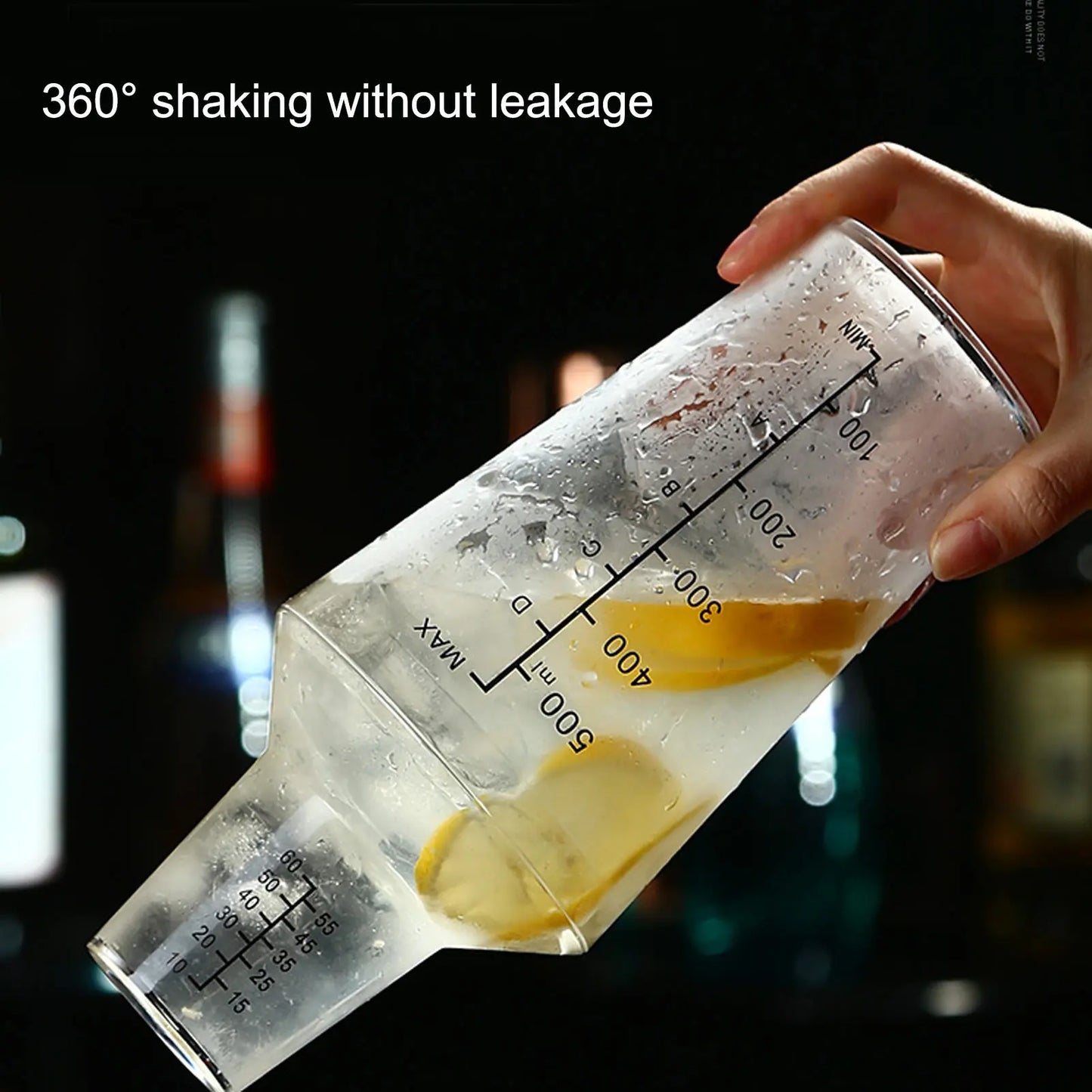 500/700ml Cocktail Shaker Transparent Mixing Glass