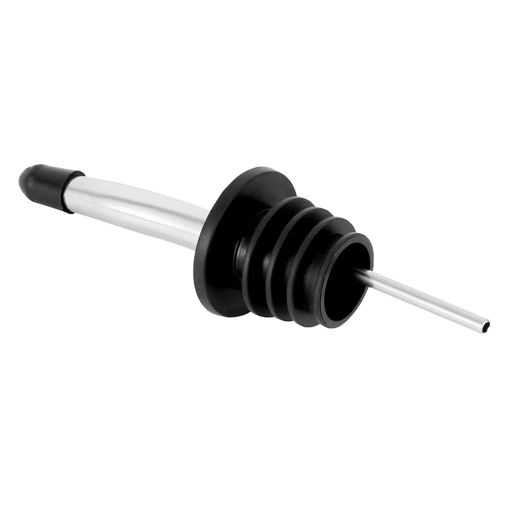 Bartender Black 12pc Stainless Steel Bottle Pourers