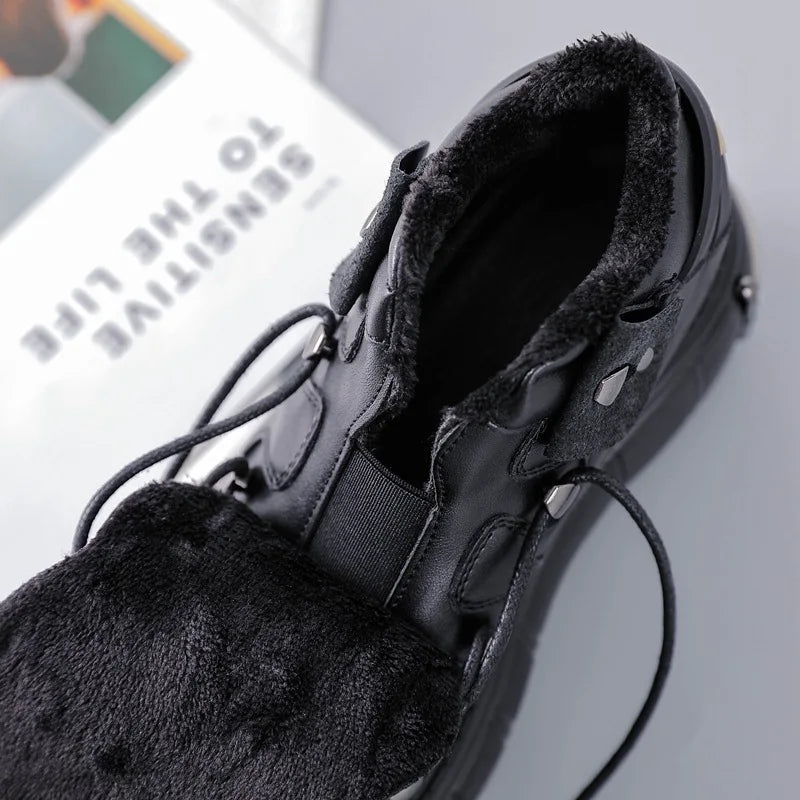 Bartender Black Platform Punk Ankle Boots