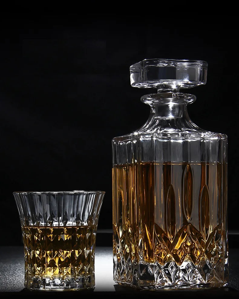 Bartender Black Crystal Decanter