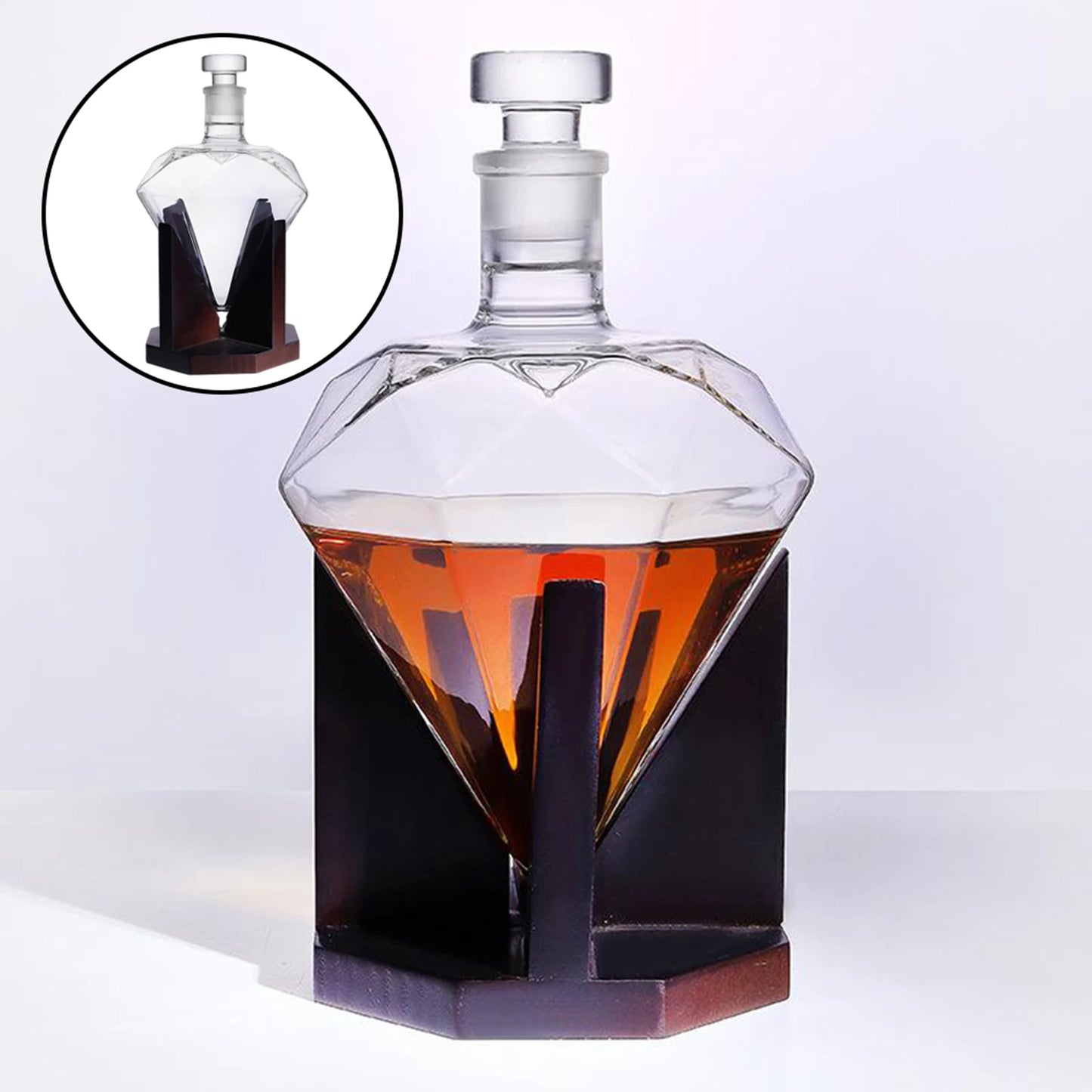 750ml Heart Shape Diamond Wine Decanter