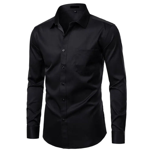 Bartender Black Men's Bartending Dress Shirt, additional view