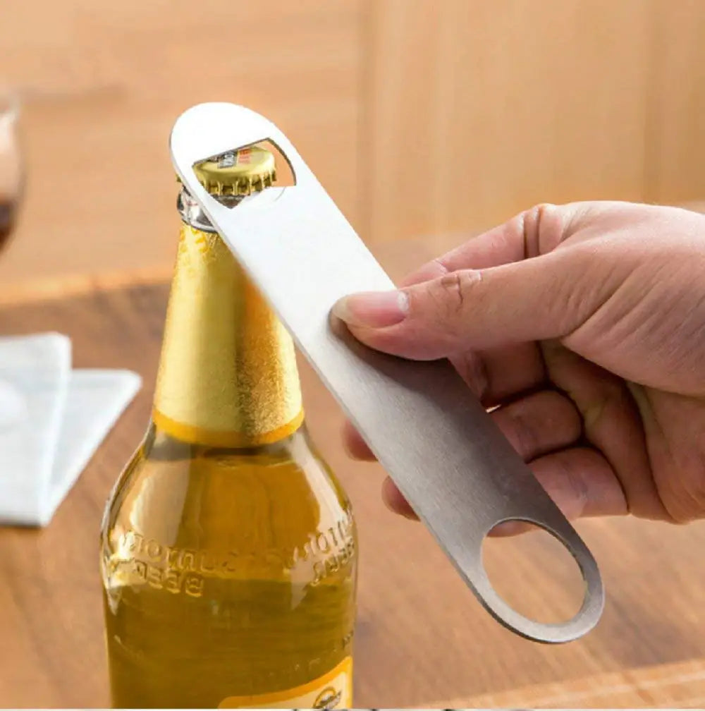 Bartender Black Stainless Steel Bottle Opener