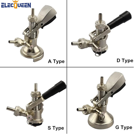 Draft Beer Keg Coupler Beer Tap Dispenser Home Brewing High Quality Beer Tap Connectors A Type G Type S Type D Type Couplers