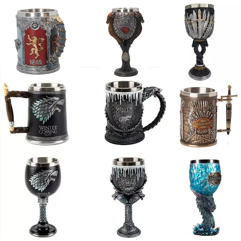 Bartender Black Game of Thrones Fire & Ice Cup  Commemorative Edition