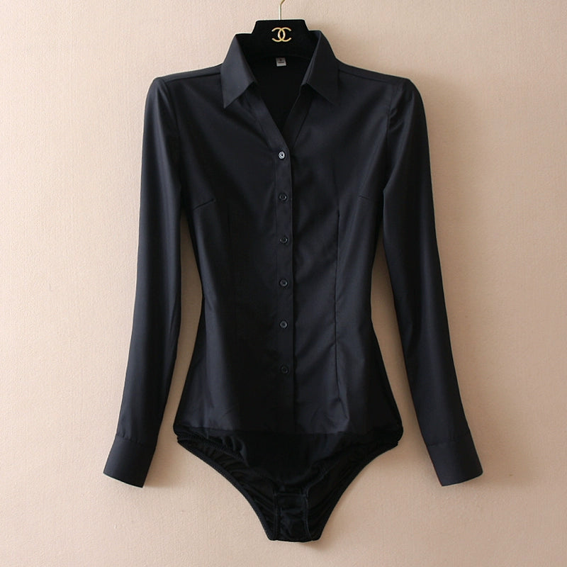 Women's Long Sleeve Bodysuit Polo | Bar Uniform Top