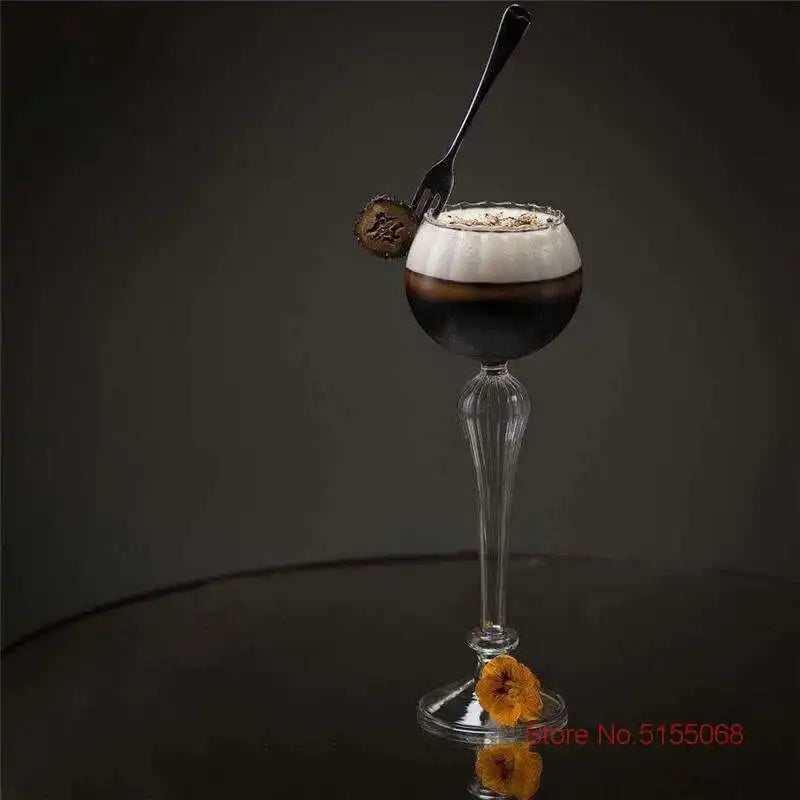 Bartender Black Roman Column Cocktail Glass Set