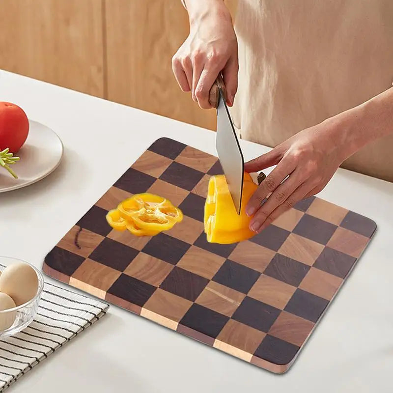 Checkerboard Beech Wood Cutting Board