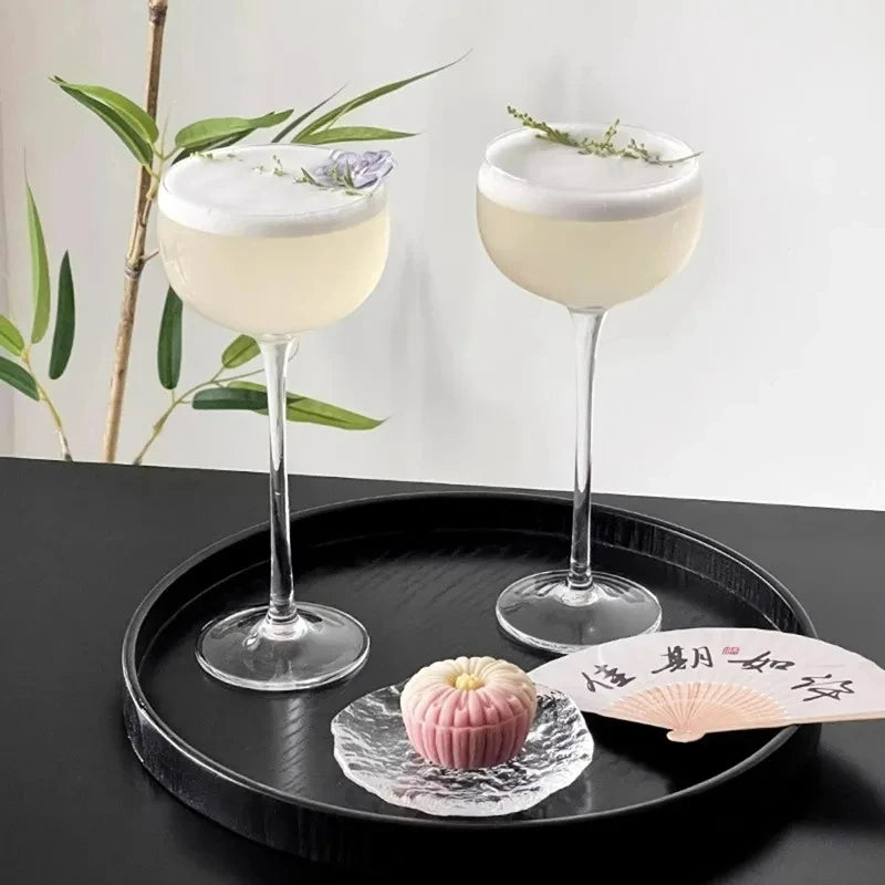 Bartender Black Tilted Martini Glass