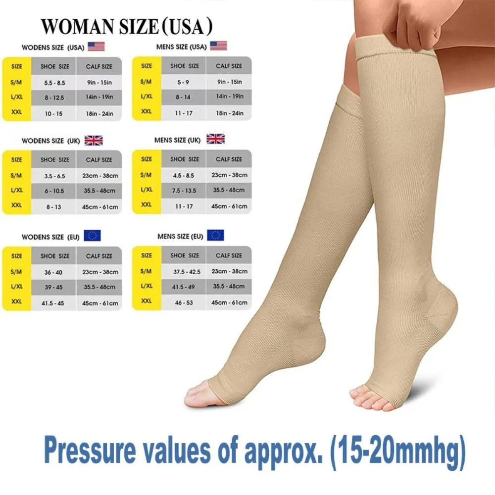 Compression Socks Open Toe