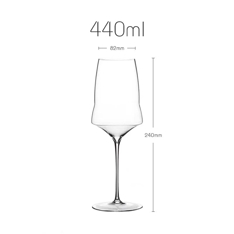 Bartender Black Crystal Wine Glass