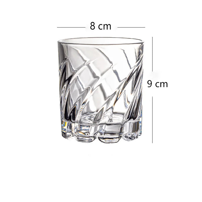 Bartender Black Diamond Cut Whiskey Glass
