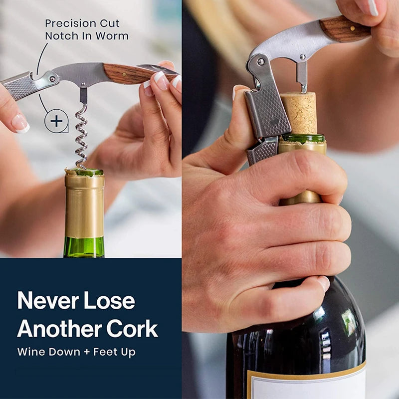 Double Hinged Manual Wine Key for Bartender