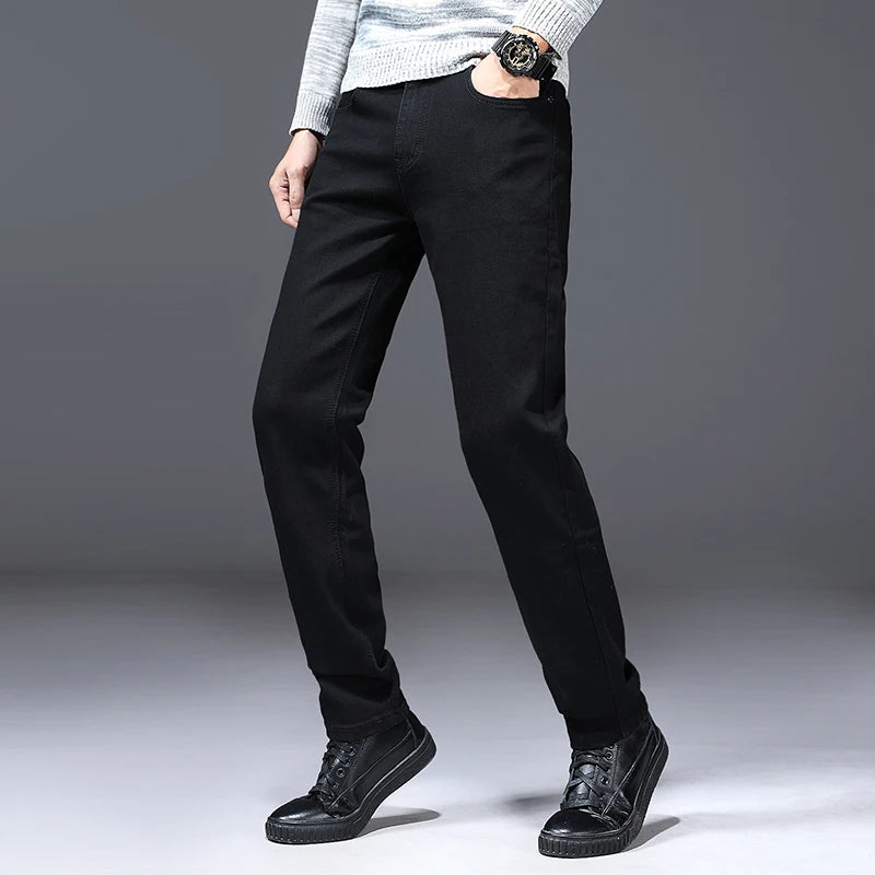 Bartender Black Men's Jeans Casual Straight Stretch Pants