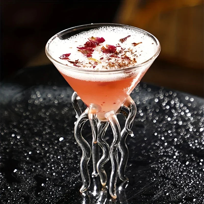 Bartender Black Octopus Cocktail Glass