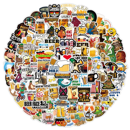 Funny Beer Cartoon Graffiti Stickers