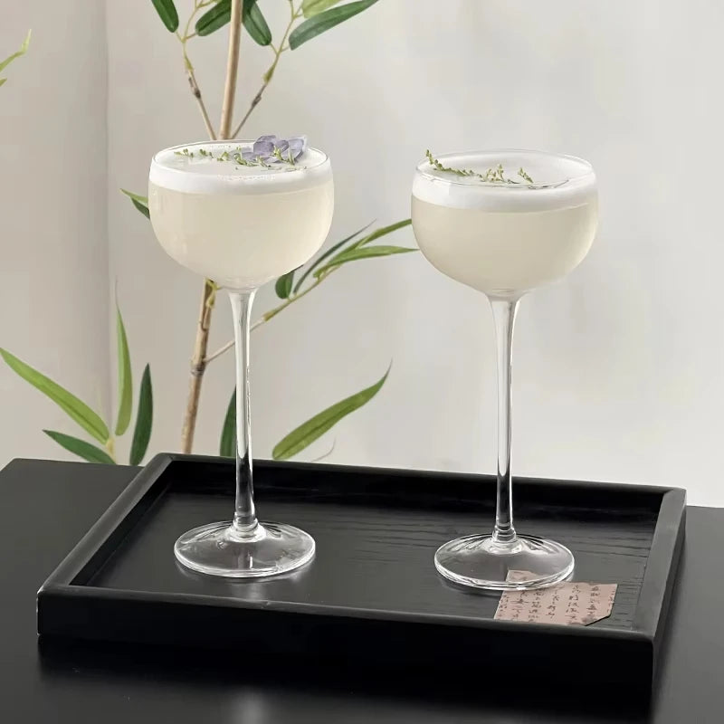 Bartender Black Tilted Martini Glass
