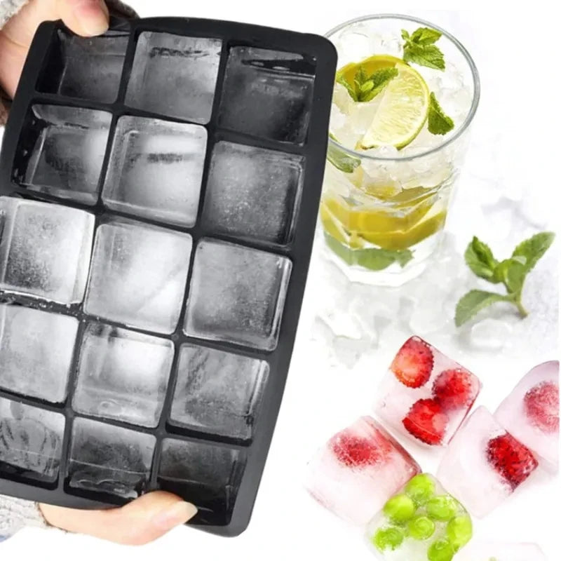 Grid Silicone Big Square Ice Cube Tray