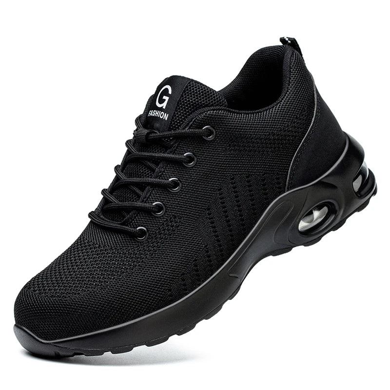 Bartender Black Men's Steel Toe Safety Work Shoes