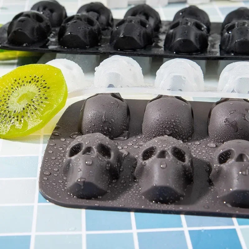 10 Cells 3D Skull Ice Cube DIY Whiskey Cocktail Ball