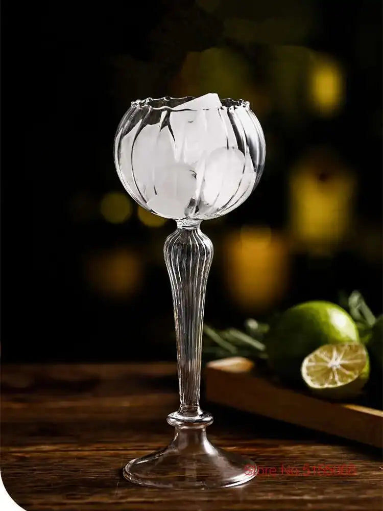 Bartender Black Roman Column Cocktail Glass Set