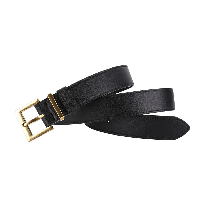 New Luxury Double Genuine Leather Belt for Women