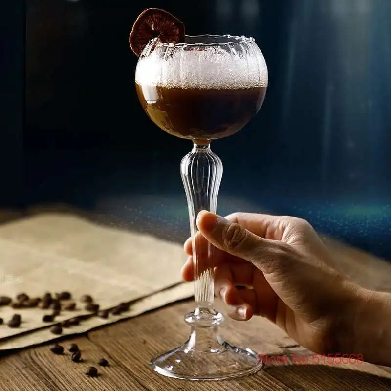 Bartender Black Roman Column Cocktail Glass Set