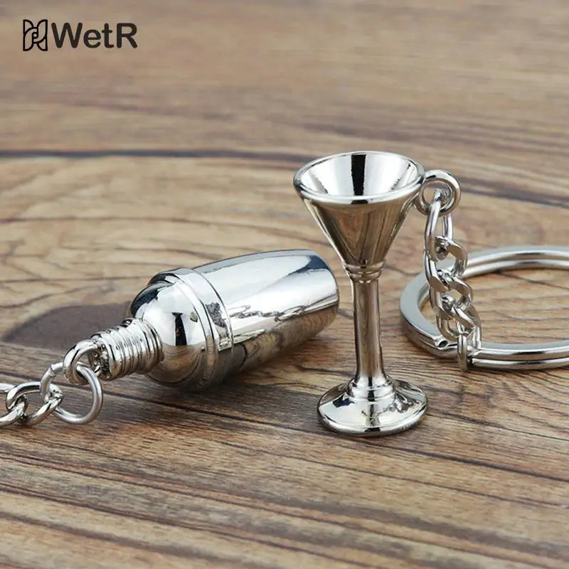 3D Mini Cocktail Shaker / Martini Keychain