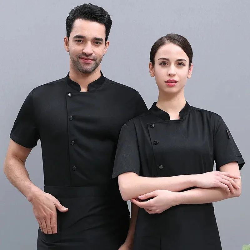 Bartender Black Breathable Mesh Chef Jacket