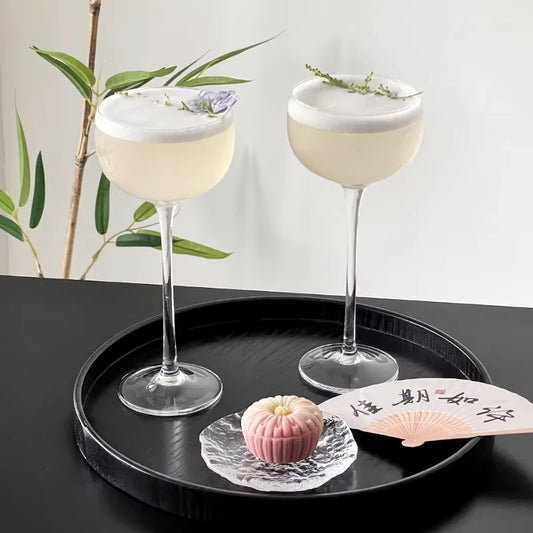 Bartender Black Tilted Martini Glass