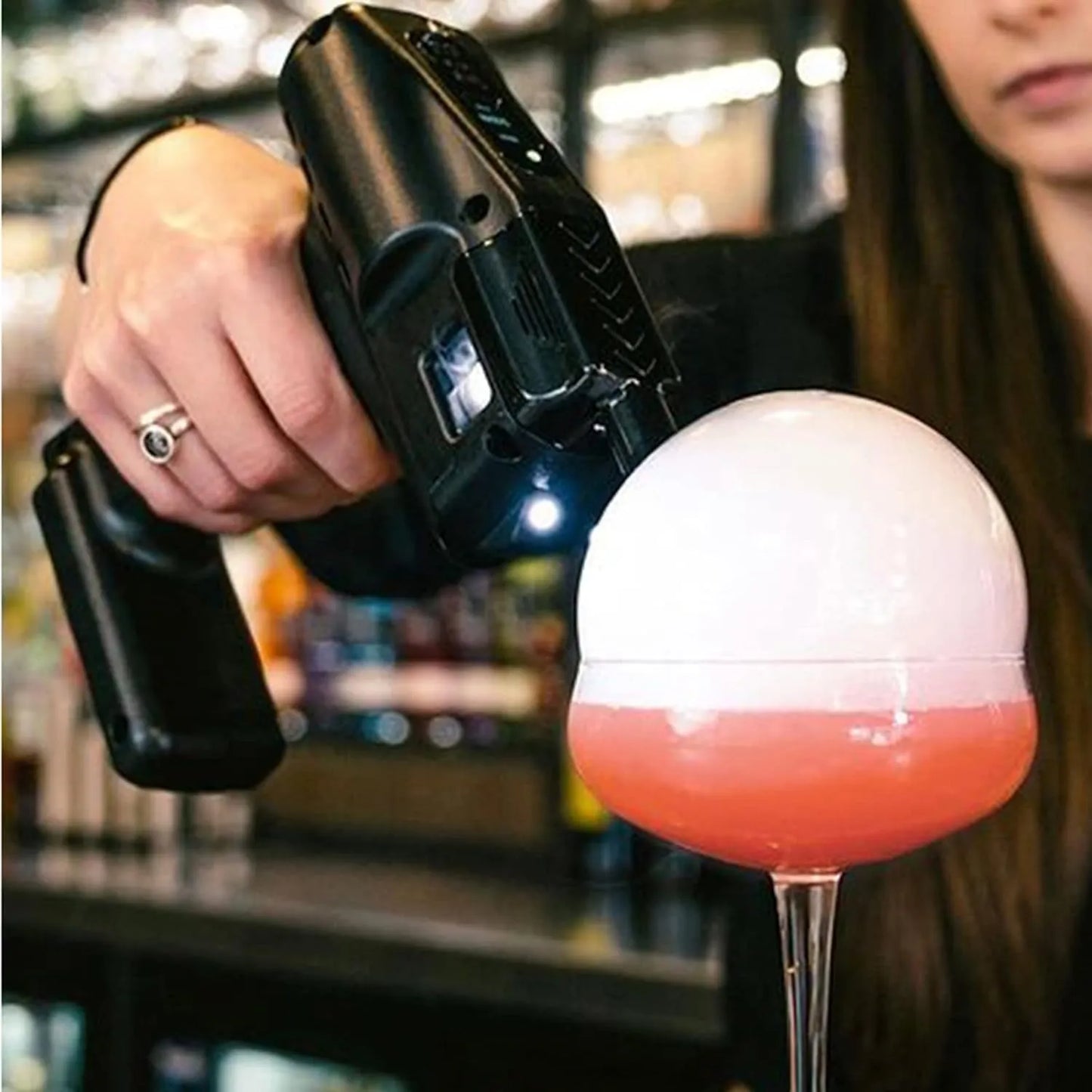 Bartender Black Smoking Bubble Gun