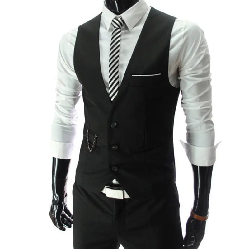 Male Vest Waistcoat Sleeveless