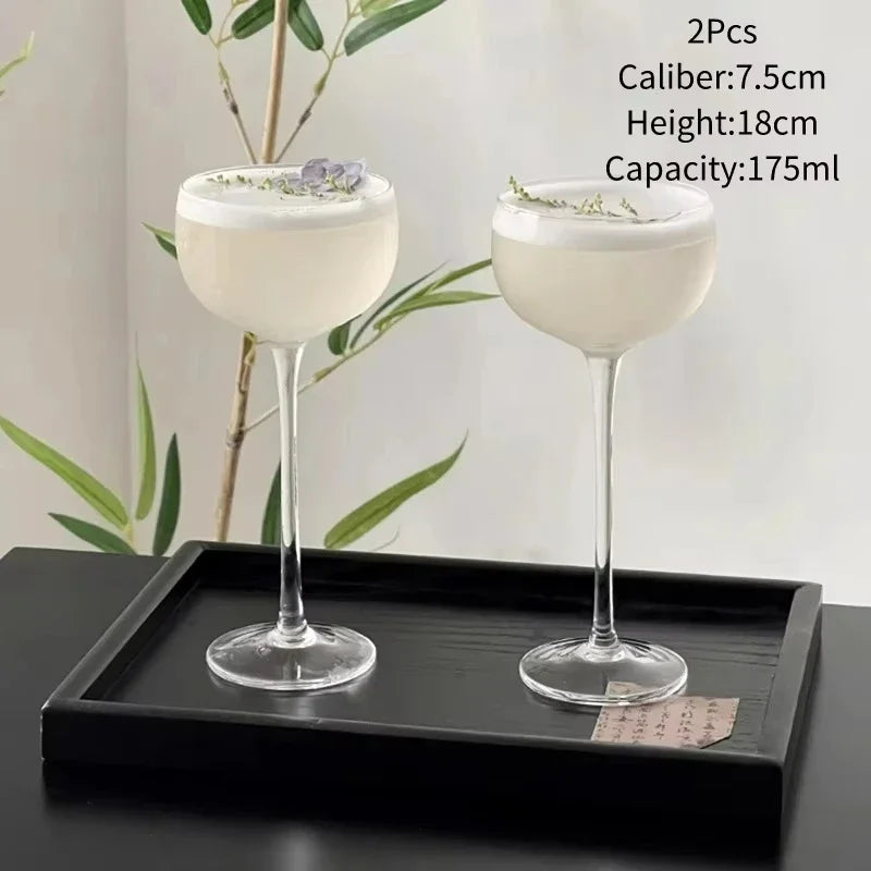 Bartender Black Tilted Martini Glass
