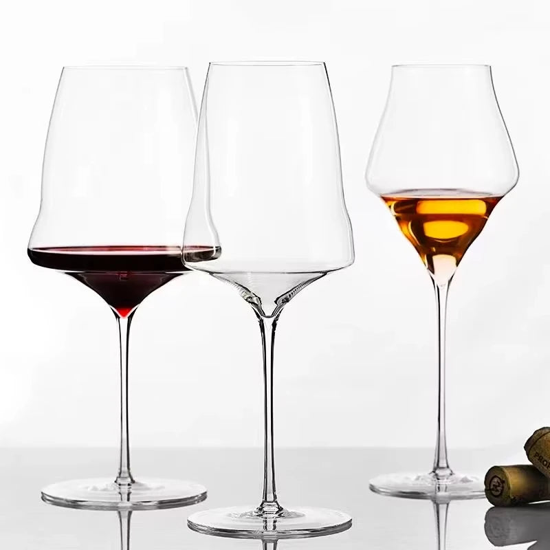 Bartender Black Crystal Wine Glass