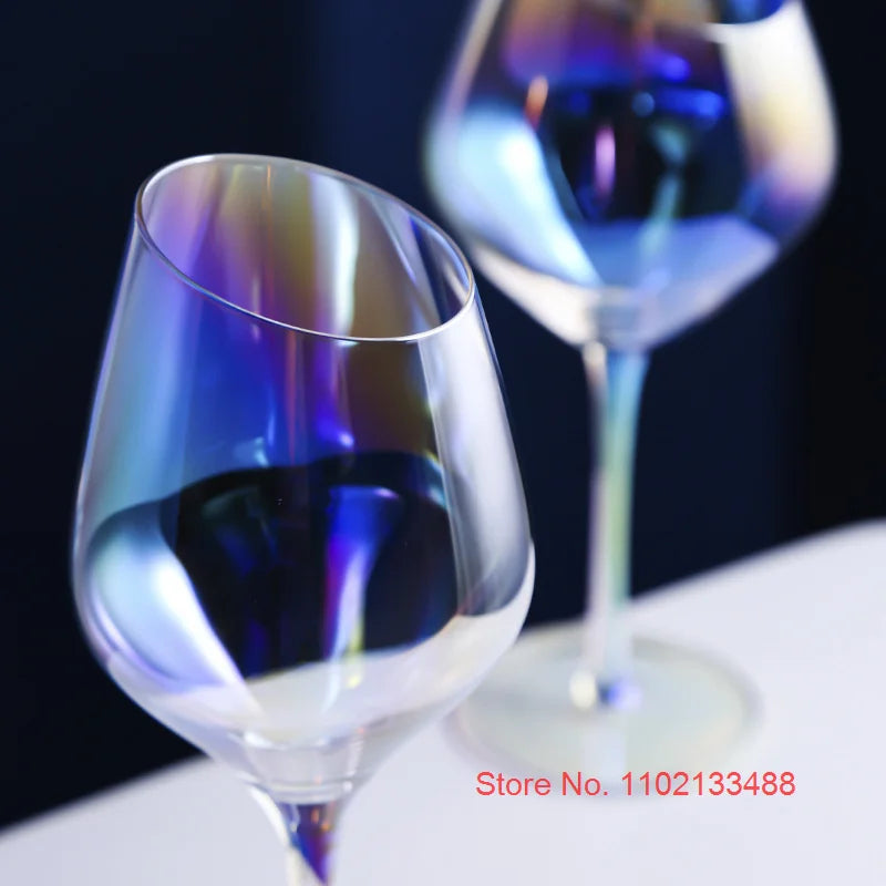 2 Pcs Color Pearl Crystal Wine Glass