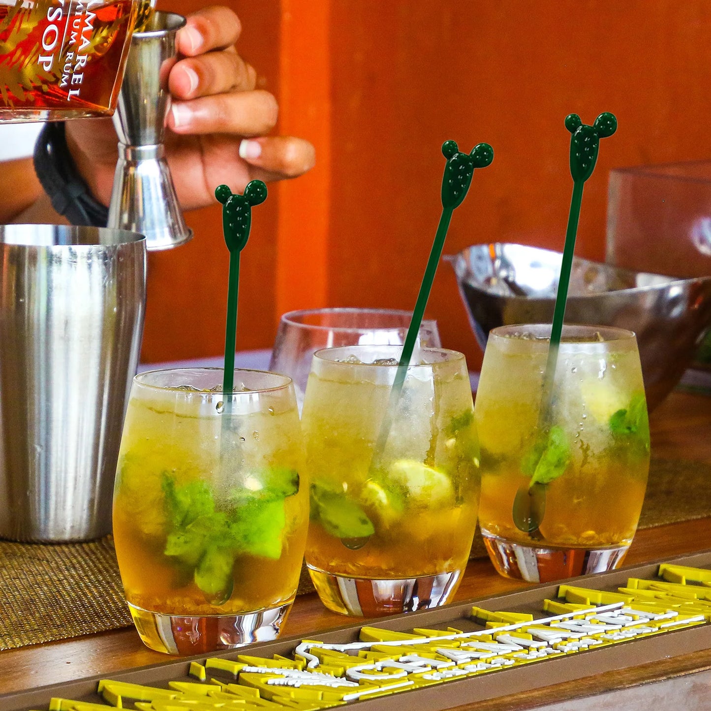 Plastic Cocktail Bar Character Sticks