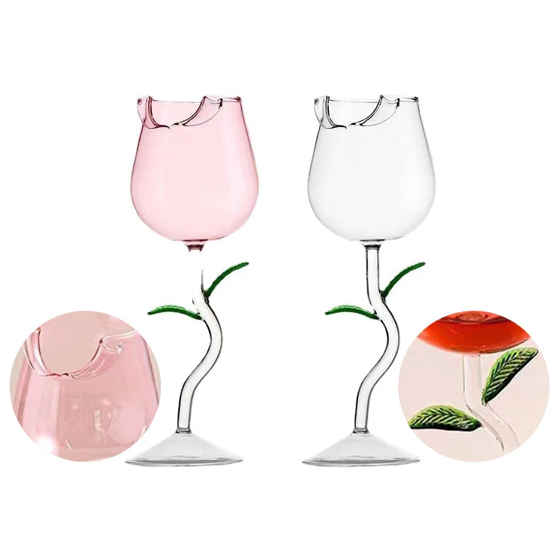 Rose Wine Glasses