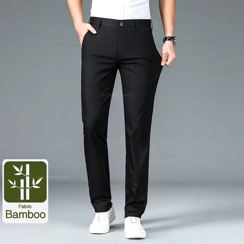 Bartender Black Men's Bamboo Stretch Dress Pants
