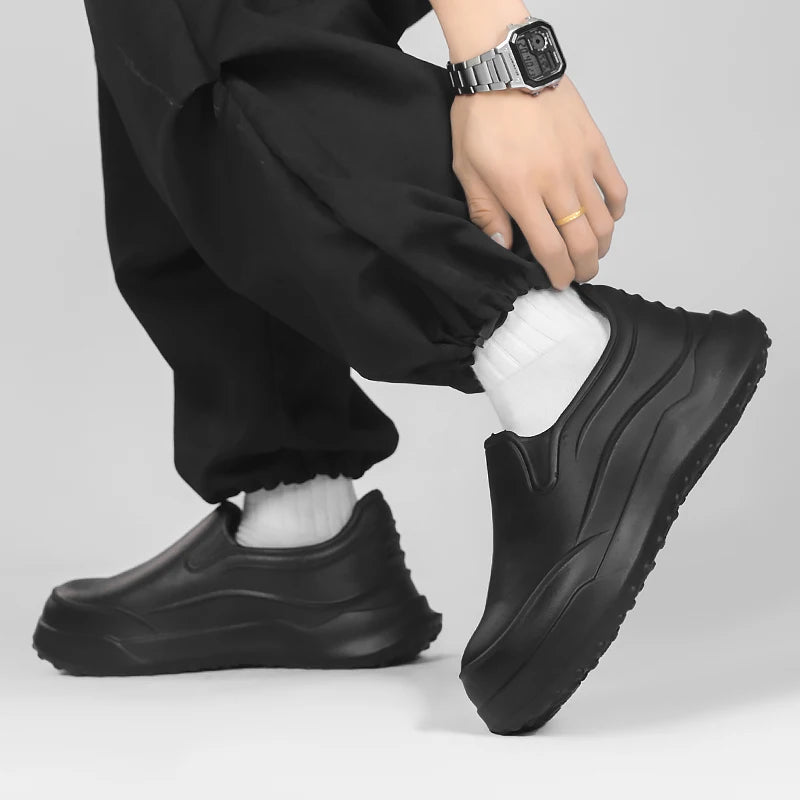 Bartender Black Men's Non-Slip Kitchen Work Shoes