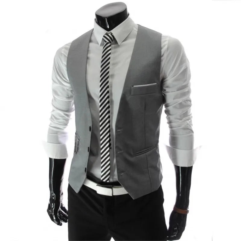 Male Vest Waistcoat Sleeveless