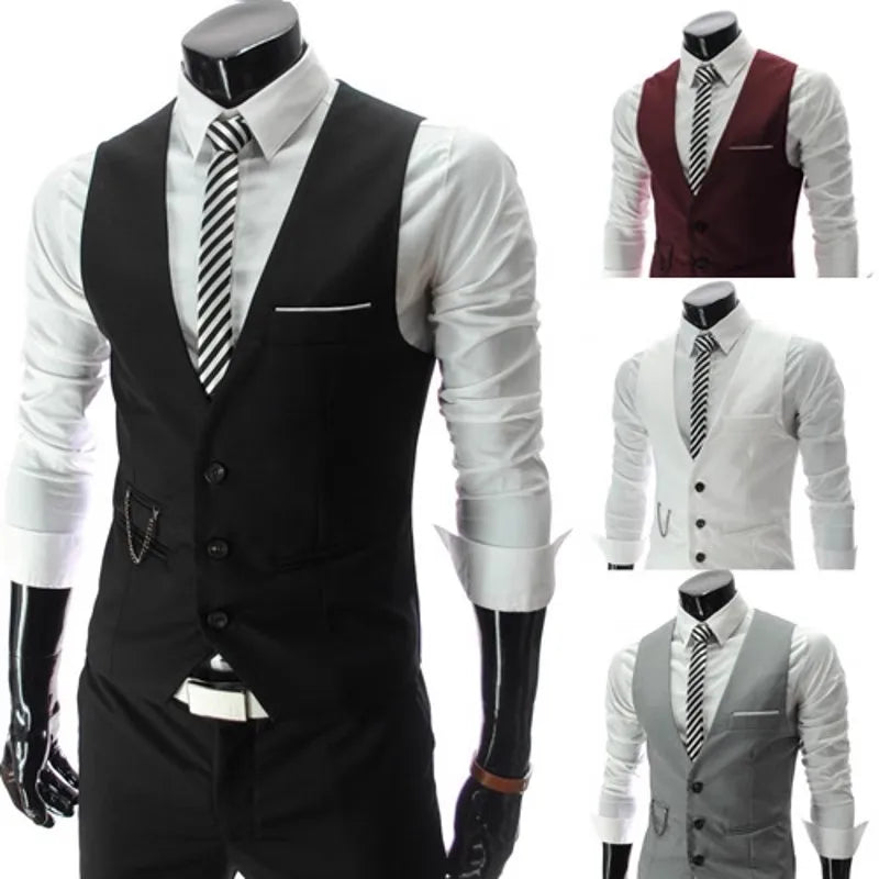 Male Vest Waistcoat Sleeveless